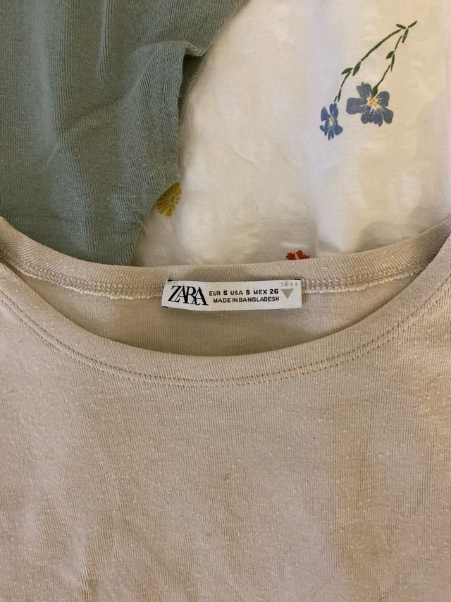 Lote 2 Camisetas Zara Talla S