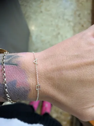 Pulsera Plata Iniciales Personalizadas