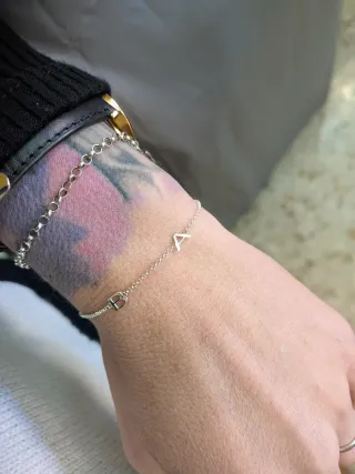 Pulsera Plata Iniciales Personalizadas