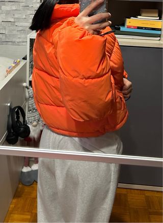 Chaqueta bomber naranja reflectante