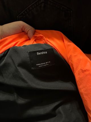 Chaqueta bomber naranja reflectante