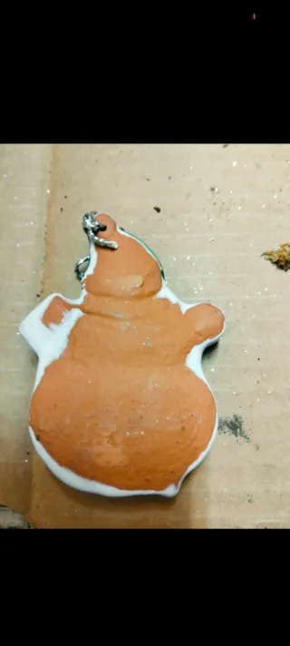 Pupazzo Neve Ceramica Appendi