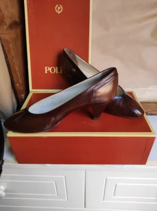 Scarpe décolleté Pollini vera pelle marrone