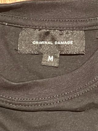 Camiseta Criminal Damage Negra Talla M