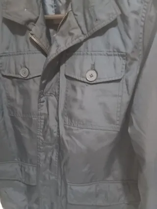 Chaqueta hombre gabardina azul marino