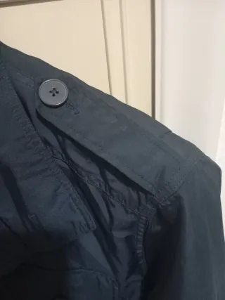 Chaqueta hombre gabardina azul marino