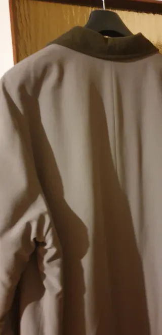 Cappotto in panno marrone/verde oliva