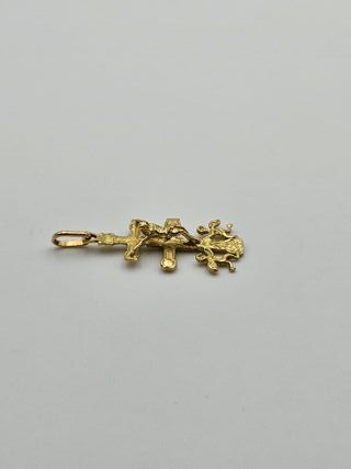 Colgante de Oro 18K, Cruz Caravaca, 2gr, 3cm