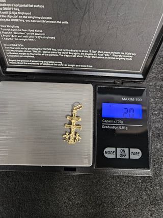 Colgante de Oro 18K, Cruz Caravaca, 2gr, 3cm