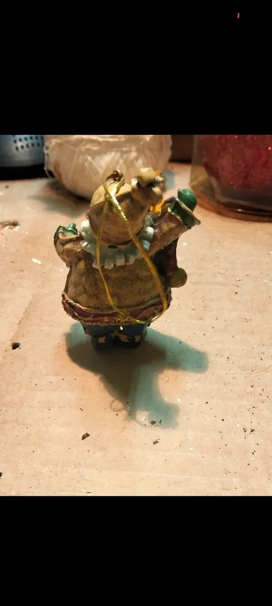 Babbo Natale Ceramica Appeso Fatto a Mano