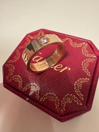 Anillo Cartier Imitación Dorado