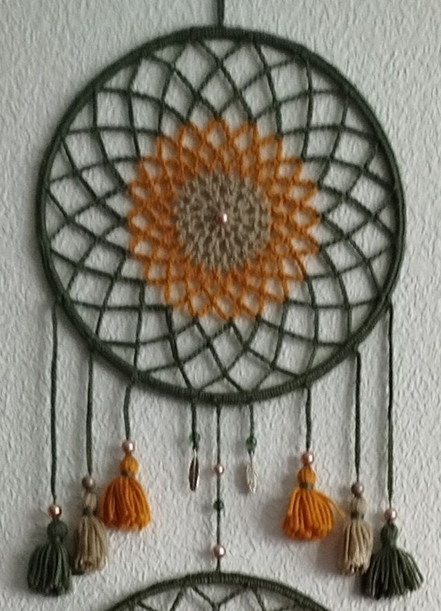 Atrapasueños 25 x 1 metro 30 - verde/mostaza/visón