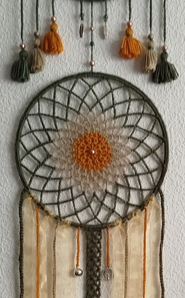 Atrapasueños 25 x 1 metro 30 - verde/mostaza/visón