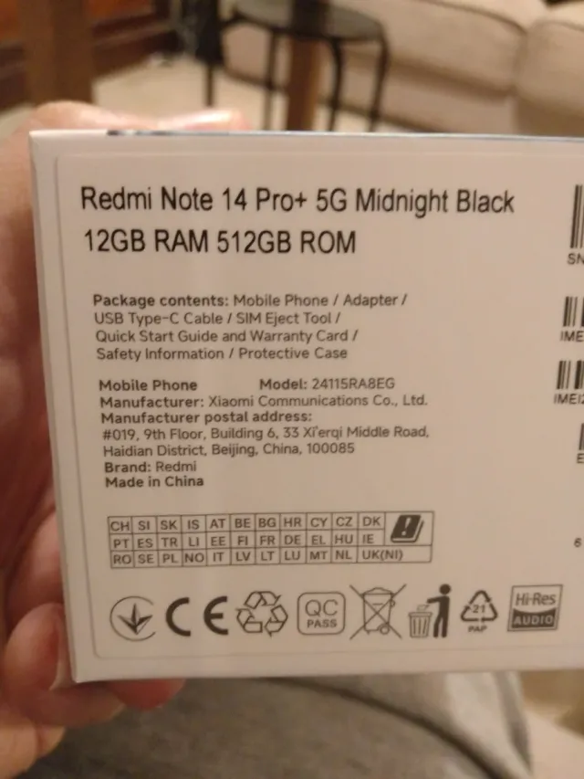 Xiaomi Redmi Note 14 Pro+ 512GB Plata