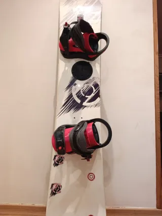 Tabla Snowboard con Fijaciones