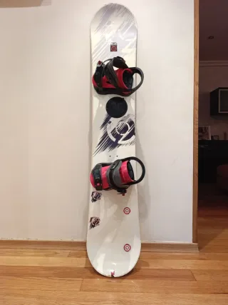 Tabla Snowboard con Fijaciones
