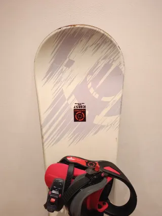 Tabla Snowboard con Fijaciones