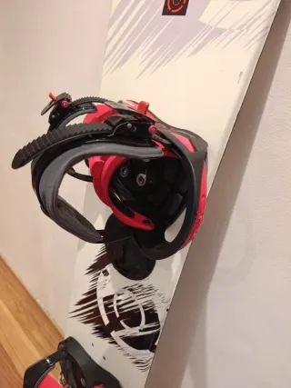 Tabla Snowboard con Fijaciones