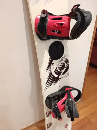 Tabla Snowboard con Fijaciones