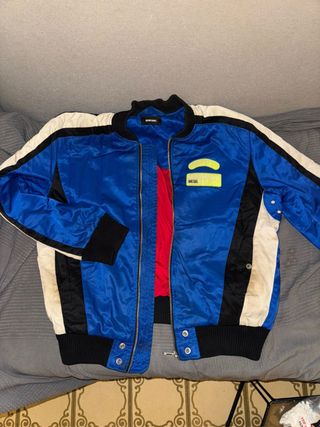 Chaqueta Diesel Bomber Azul y Blanca