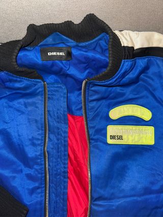 Chaqueta Diesel Bomber Azul y Blanca