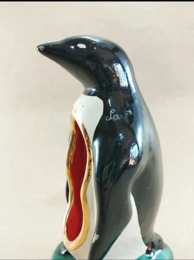 Lámpara Pingüino Vallauris Cerámica Mid Centu