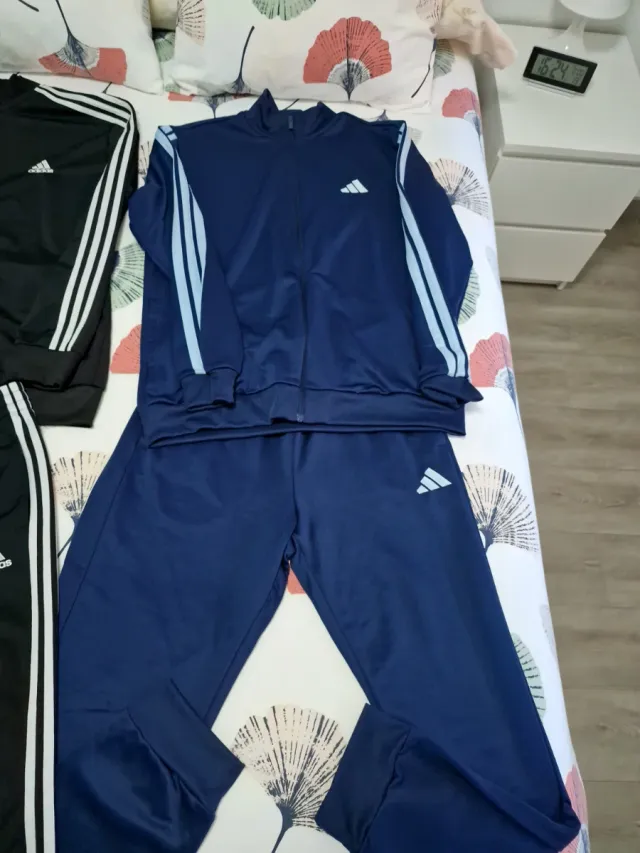 2 Chándal Adidas Hombre Negro y Azul