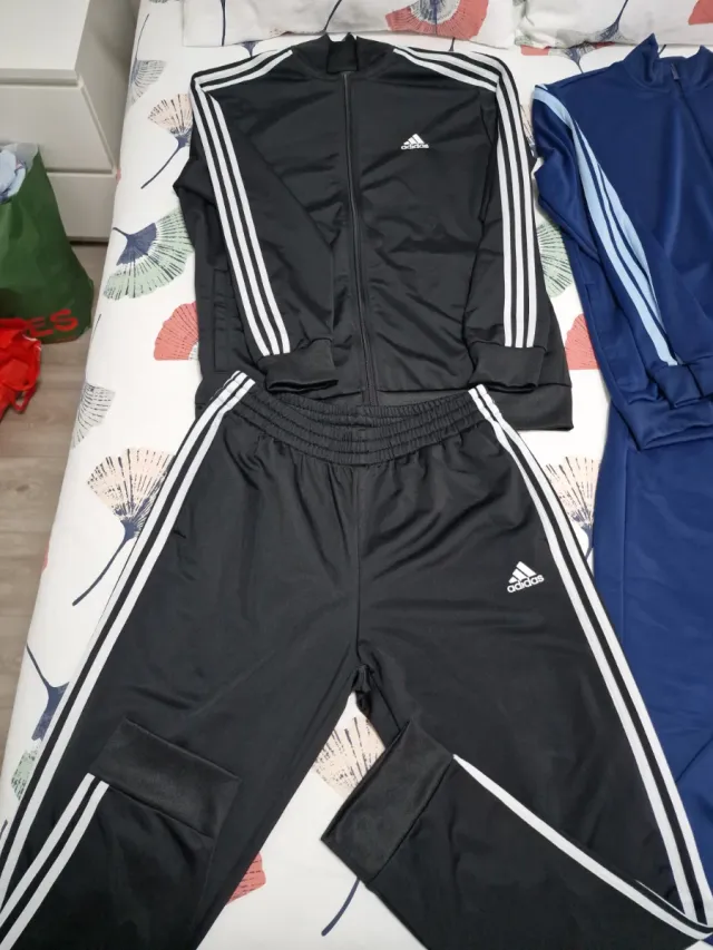 2 Chándal Adidas Hombre Negro y Azul