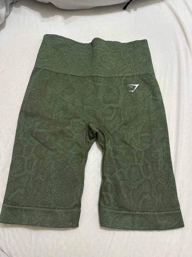 Mallas Cortas Verdes Estampado Serpiente