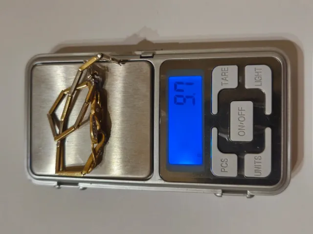 Pulsera Oro 18kt 2 tonos con circonitas.