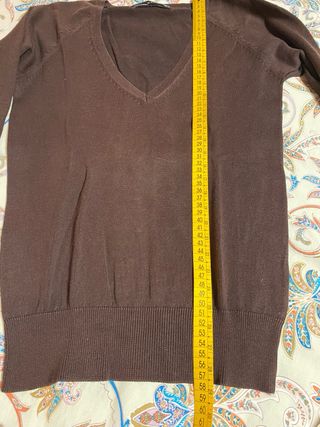 Jersey Pico Zara Marrón