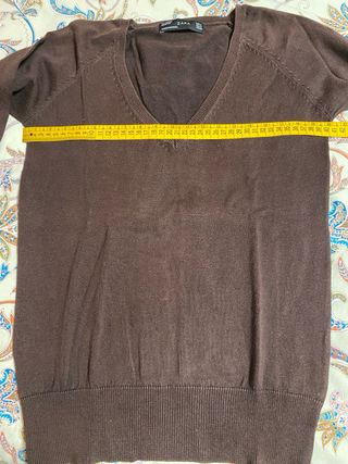 Jersey Pico Zara Marrón