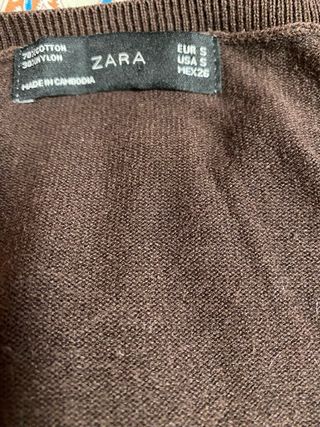 Jersey Pico Zara Marrón