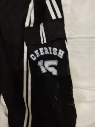 Pantalón cargo denim negro talla M