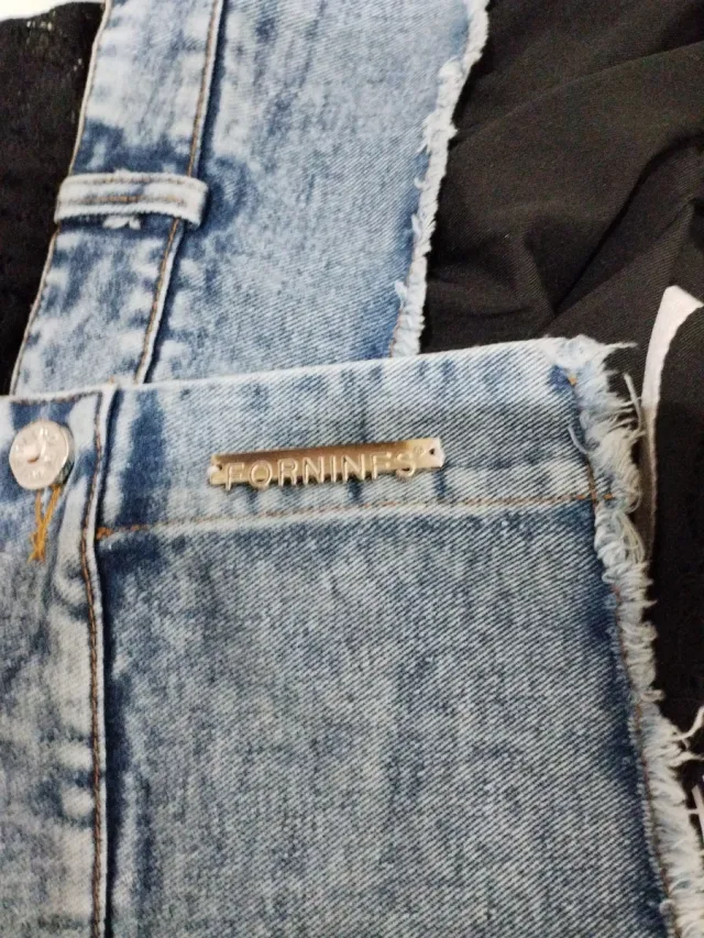 Pantalón cargo denim negro talla M