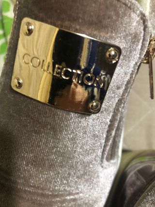 Scarpe donna velour marrone oro tg 38