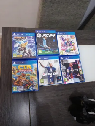 Ps4 Slim 1TB Negra + 5 Juegos+ 2 mandos
