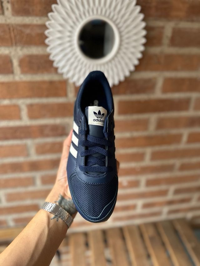 Zapatillas Adidas LA Trainer Azul/Blanco