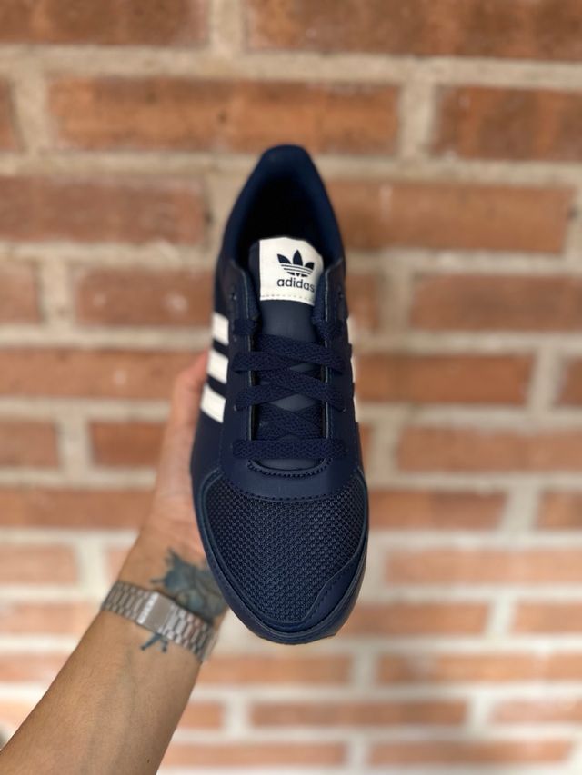 Zapatillas Adidas LA Trainer Azul/Blanco