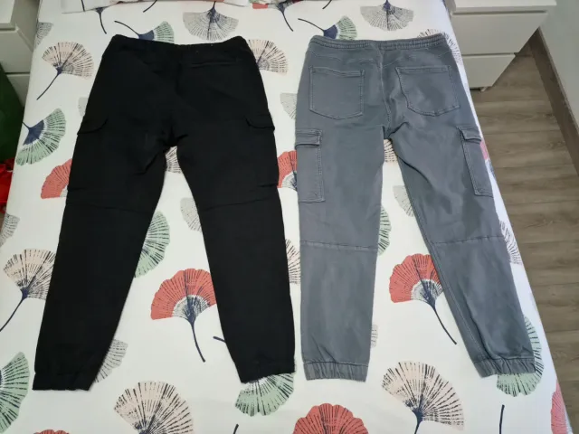2 pantalones cargo hombre