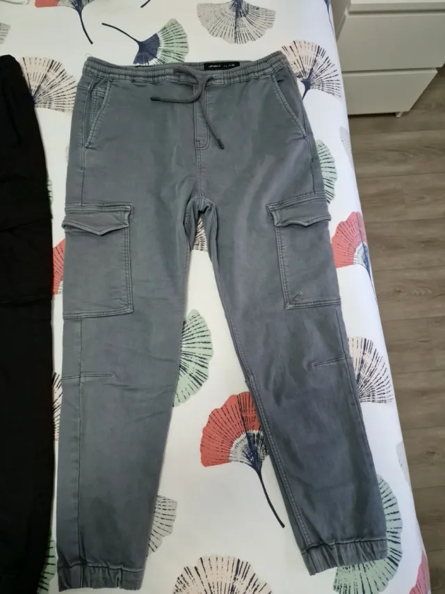 2 pantalones cargo hombre