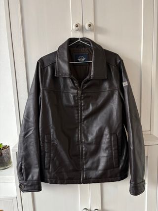 Chaqueta Dockers Cuero Sintético Marrón Hombre