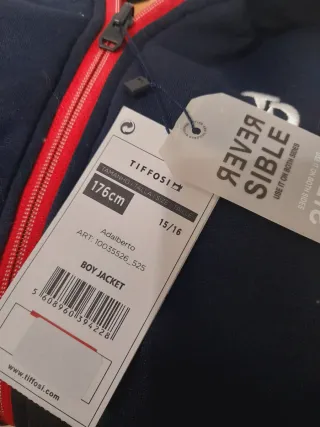 Cazadora reversible Tiffosi chico azul/roja