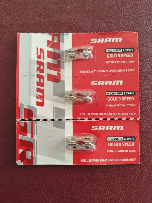 3 falsas maglie SRAM Power Link Gold 9 Speed