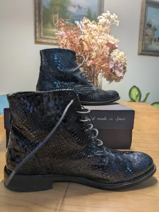 Botas de piel Segarra azules