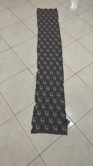 Sciarpa Christian Dior Grigio Bianco