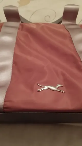 Bolso vintage años 50 rosa y plata