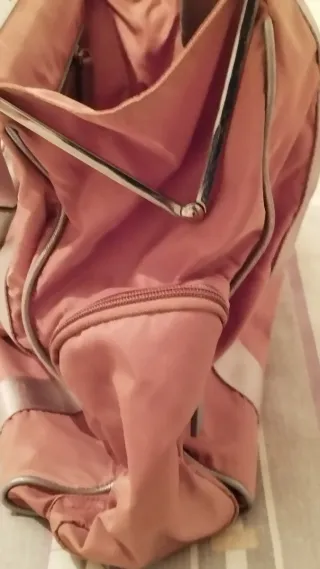 Bolso vintage años 50 rosa y plata