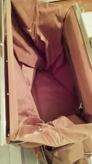 Bolso vintage años 50 rosa y plata