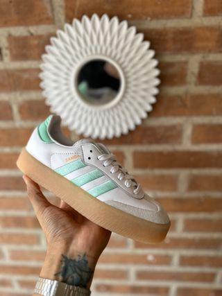 Zapatillas Adidas Samba Blancas y Verdes